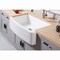 Gourmetier GKFA33229 Solid Surface 33" x 22" Farmhouse Sgl Bowl Kitchen Sink, Wht GKFA33229 - alternate 5